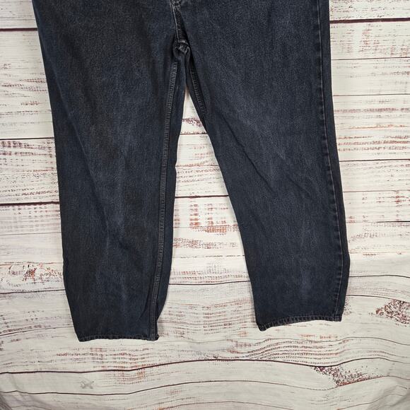 Men's Sz 40 Black Baggy Jeans Rugged Western Straight Leg Cowboy Gorpcore Denim - Picture 5 of 10